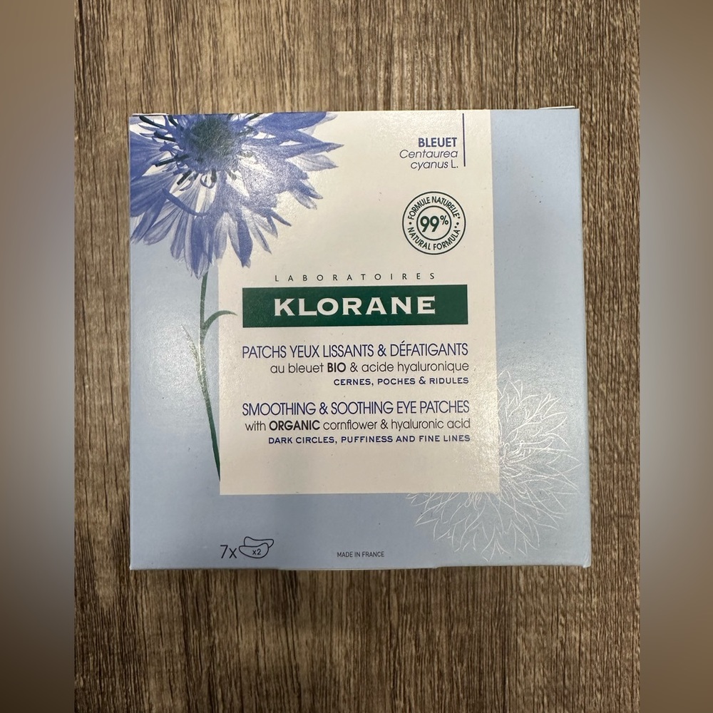 Klorane Smoothing & Soothing Eye Patches 7 Pack New in Box